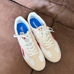 Reebok Men's Sneakers - White, Red, and Cream